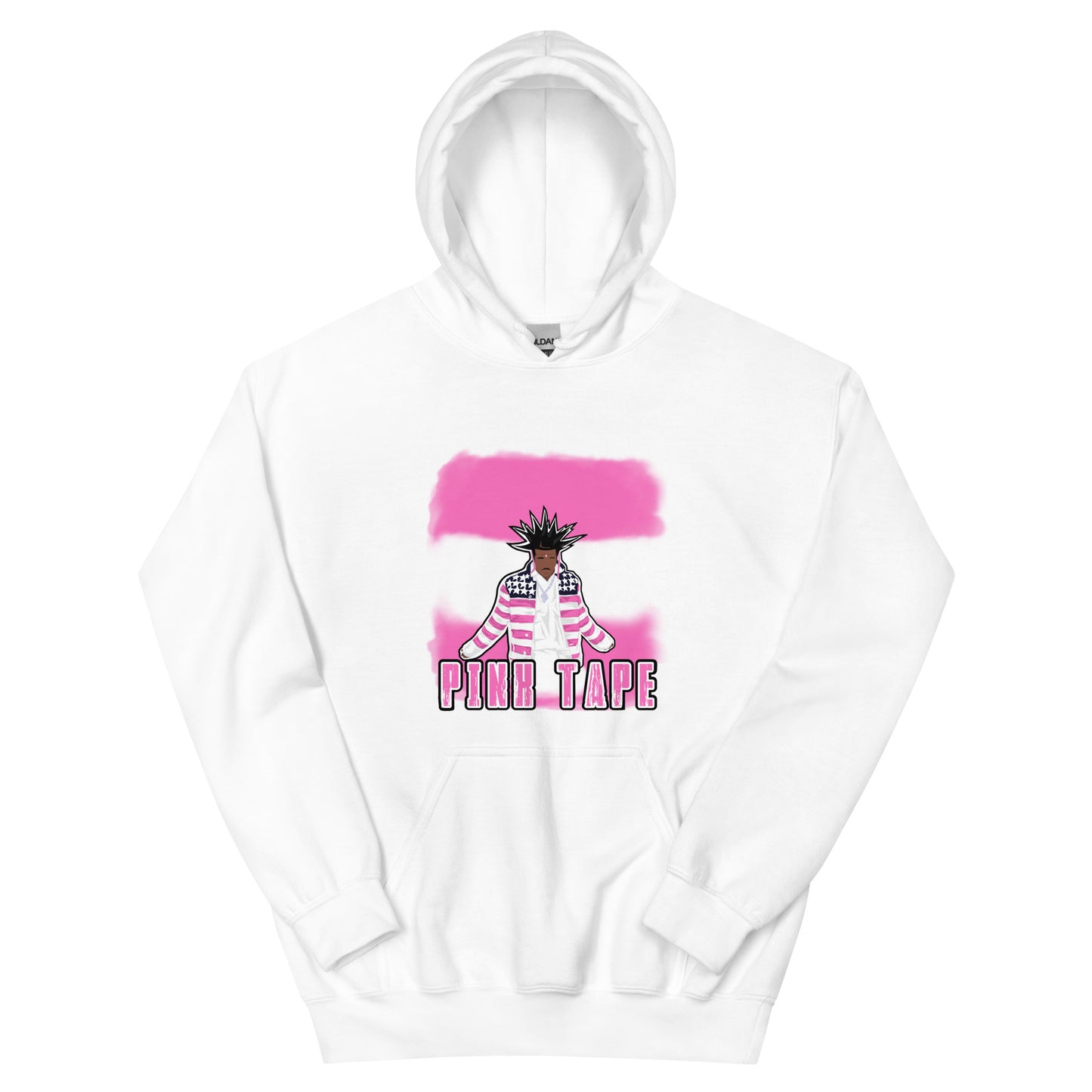 Unisex Pink Tape Hoodie