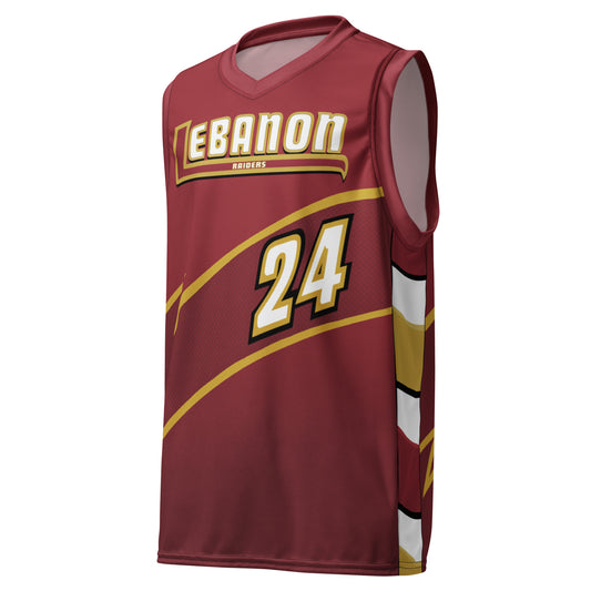 lebanon Away basketball jersey