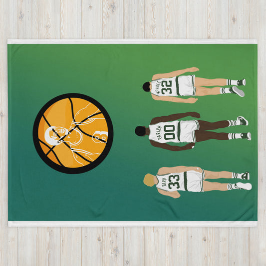 80s Celtics Throw Blanket